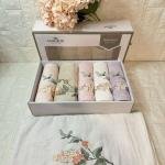 JOVİ-3d Nakışlı Bambu Havlu 6 Ad. (50X90)