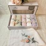 JOVİ-3d Nakışlı Bambu Havlu 6 Ad. (50X90)