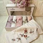 SOLİTA-3d Nakışlı Bambu Havlu 6 Ad. (50X90)