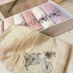 MARGARİTA- 3d Nakışlı Bambu Havlu 6 Ad. (50X90)