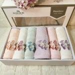 SAFİR- 3d Nakışlı Bambu Havlu 6 Ad. (50X90)