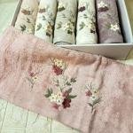 Adela- 3d Nakışlı Bambu Havlu 6 Ad. (50X90)