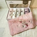 Adela- 3d Nakışlı Bambu Havlu 6 Ad. (50X90)