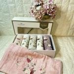 Adela- 3d Nakışlı Bambu Havlu 6 Ad. (50X90)