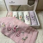 Amber - 3d Nakışlı Bambu Havlu 6 Ad. (50X90)