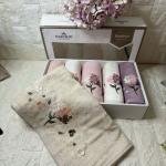 Narissa - 3d Nakışlı Bambu Havlu 6 Ad. (50X90)