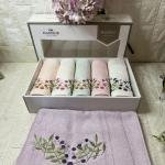 Zeytindalı - 3d Nakışlı Bambu Havlu 6 Ad. (50X90)