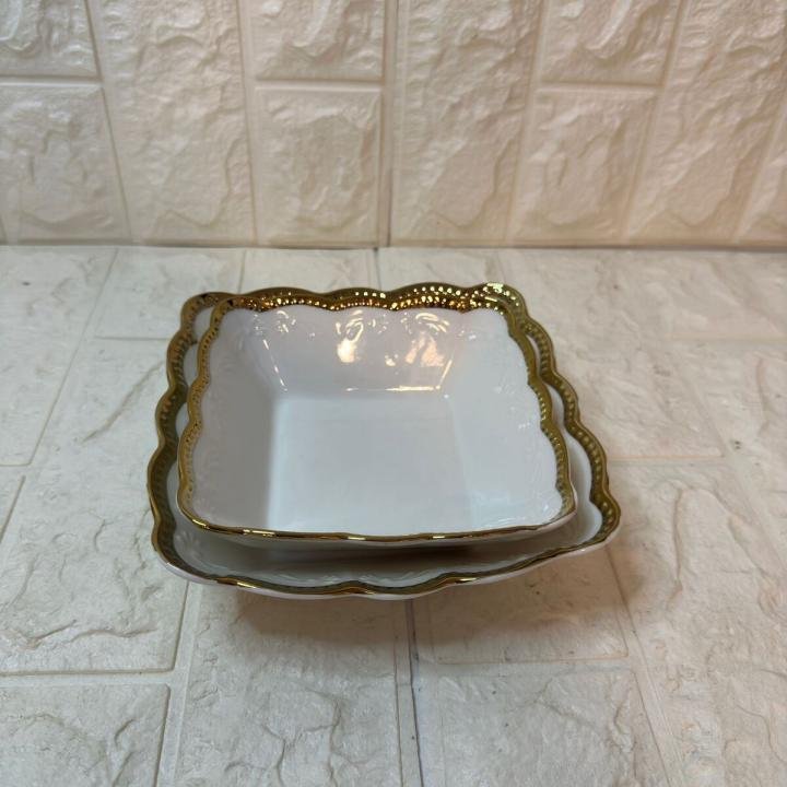 2'li Sunum Kahvaltı Tabağı Porselen (17-14 CM)