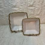 2'li Sunum Kahvaltı Tabağı Porselen (17-14 CM)