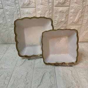 2'li Sunum Kahvaltı Tabağı Porselen (17-14 CM)