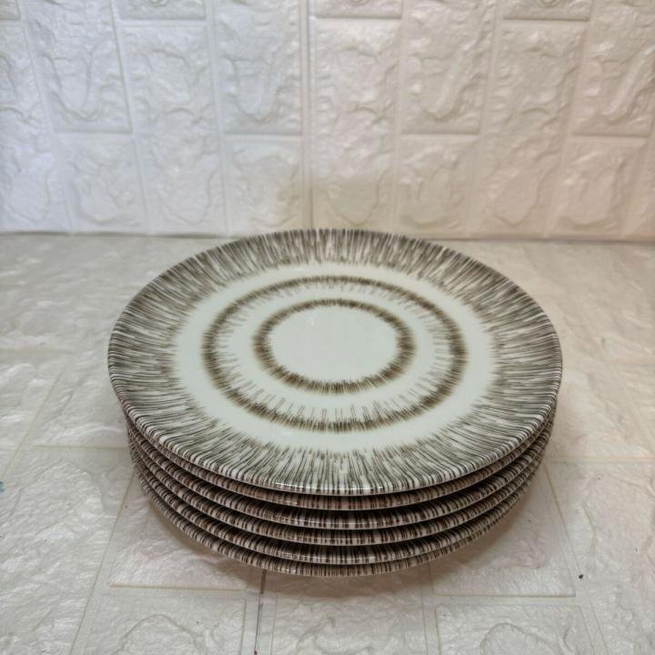 6 Lı Servis Tabağı Porselen Lokanta- Kafe-hotel 25 Cm