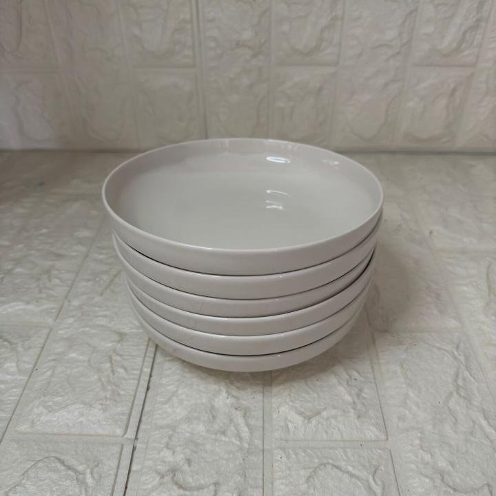6 Lı Yemek Yemek Tabağı Porselen 19 Cm
