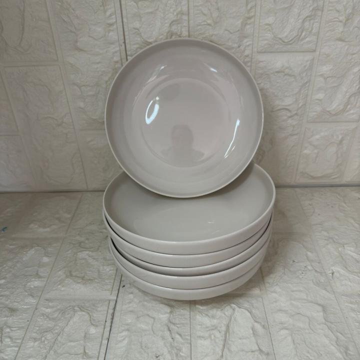6 Lı Yemek Yemek Tabağı Porselen 19 Cm