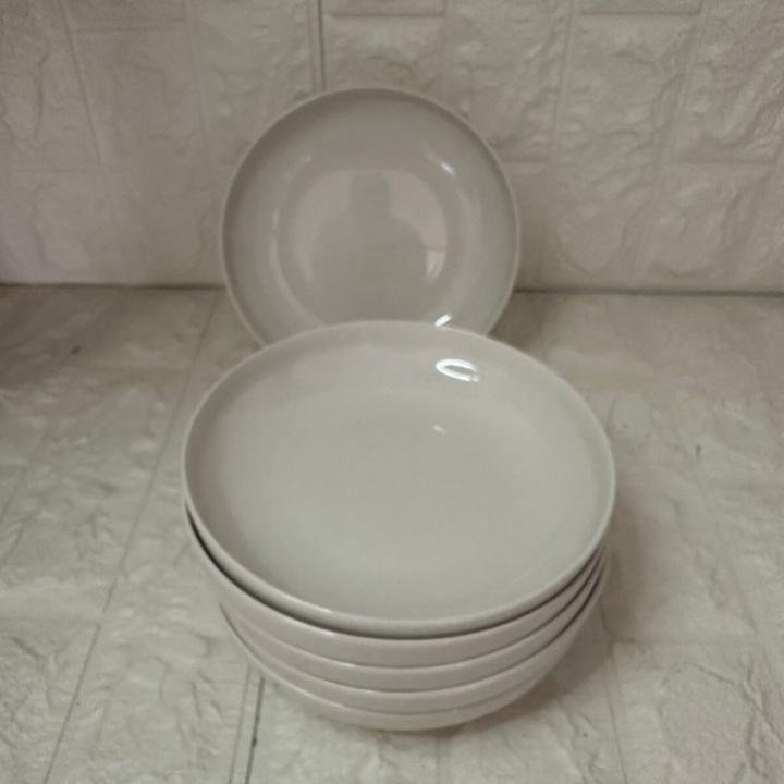 6 Lı Yemek Yemek Tabağı Porselen 19 Cm