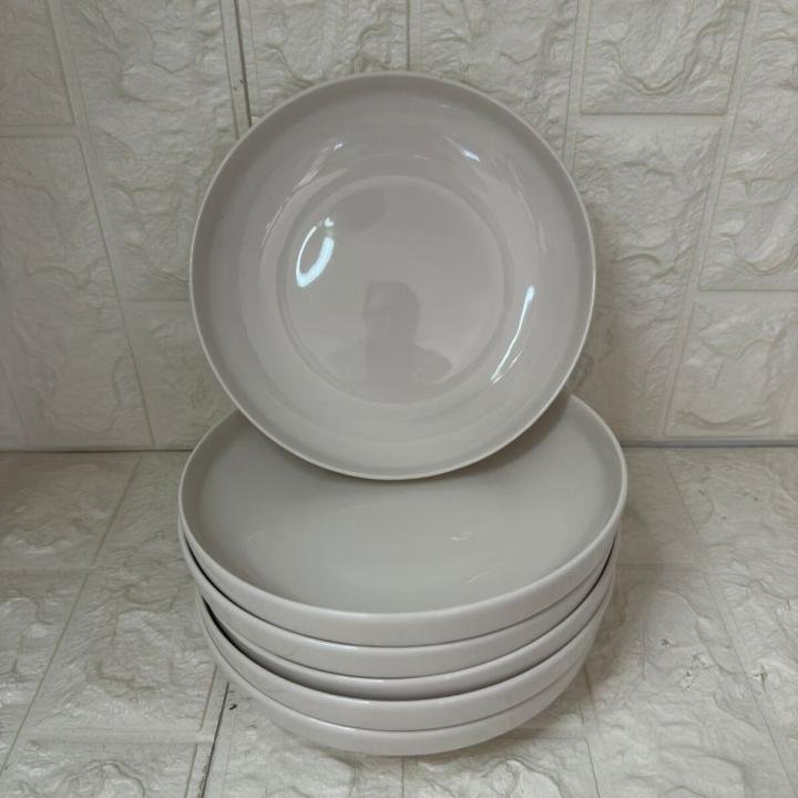 6 Lı Yemek Yemek Tabağı Porselen 19 Cm