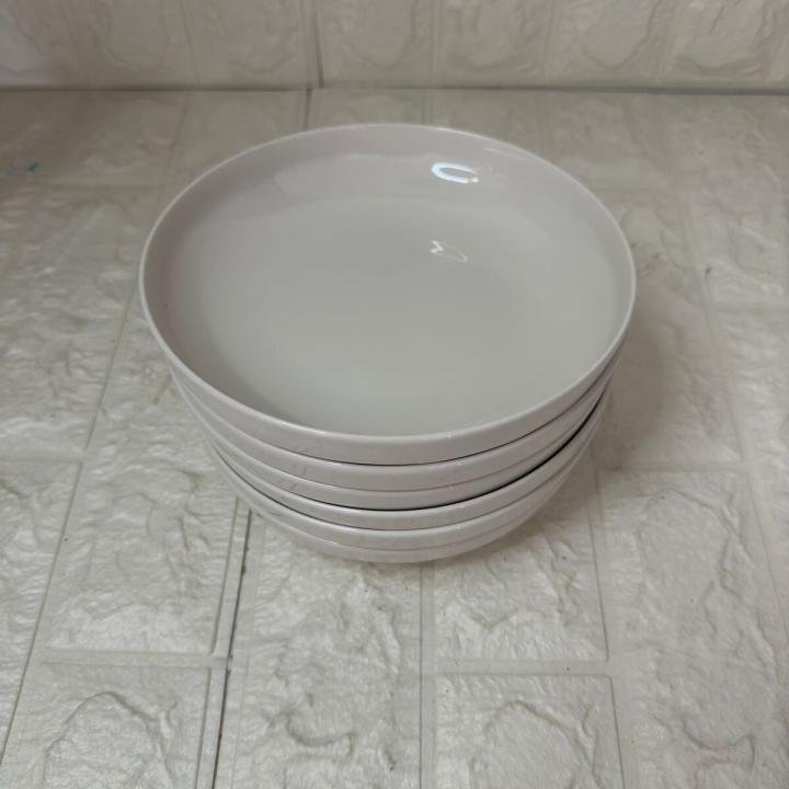 6 Lı Yemek Yemek Tabağı Porselen 19 Cm