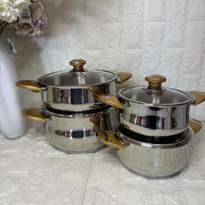 Tencere Seti Çelik 8 Parça