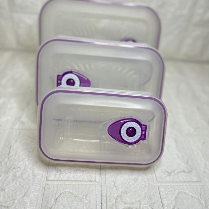 3 Lü Set Vakumlu Saklama Kabı ( 2.6 Litre + 1.3 Litre + 0.50 Litre )