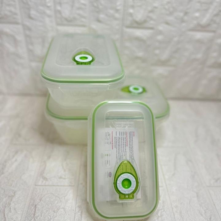 3 Lü Set Vakumlu Saklama Kabı ( 2.6 Litre + 1.3 Litre + 0.50 Litre )