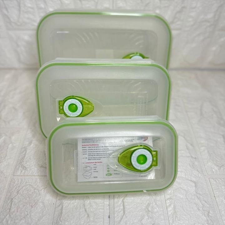 3 Lü Set Vakumlu Saklama Kabı ( 2.6 Litre + 1.3 Litre + 0.50 Litre )