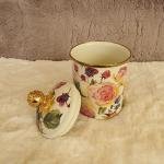 MİSS BETY - DUFY ROSE DELUXE 12 CM KAVANOZ - GÜL DESENLİ LÜX PORSELEN KAPAKLI KAVANOZ