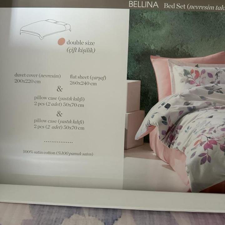 Bellina Saten Çift Kişilik Nevresim Takımı