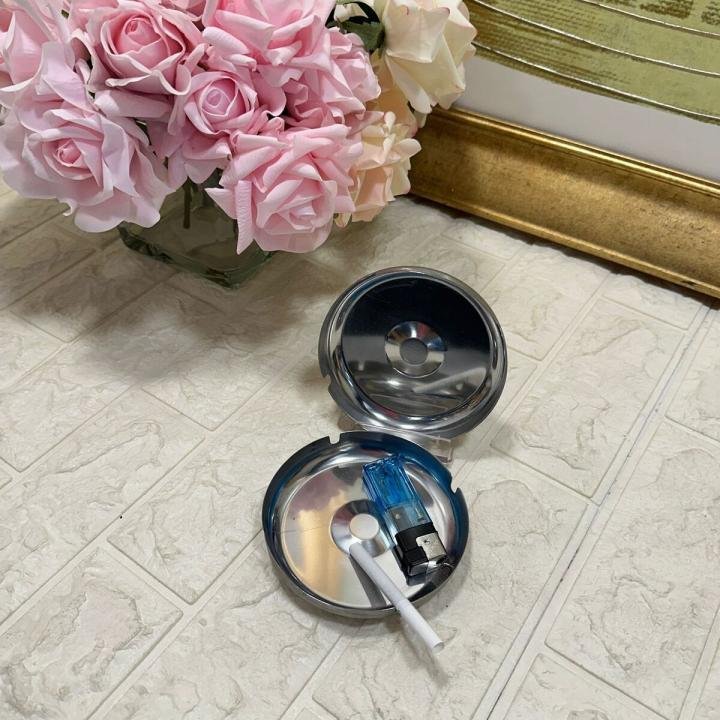 2'li Sigara Kül Tablası Çelik 12 Cm