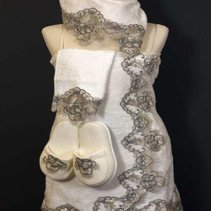 Balayı Bornoz Seti 4 Parça