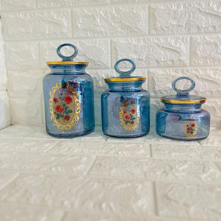 Kavanoz Gül Desenli 1515 cc Golden Flowers