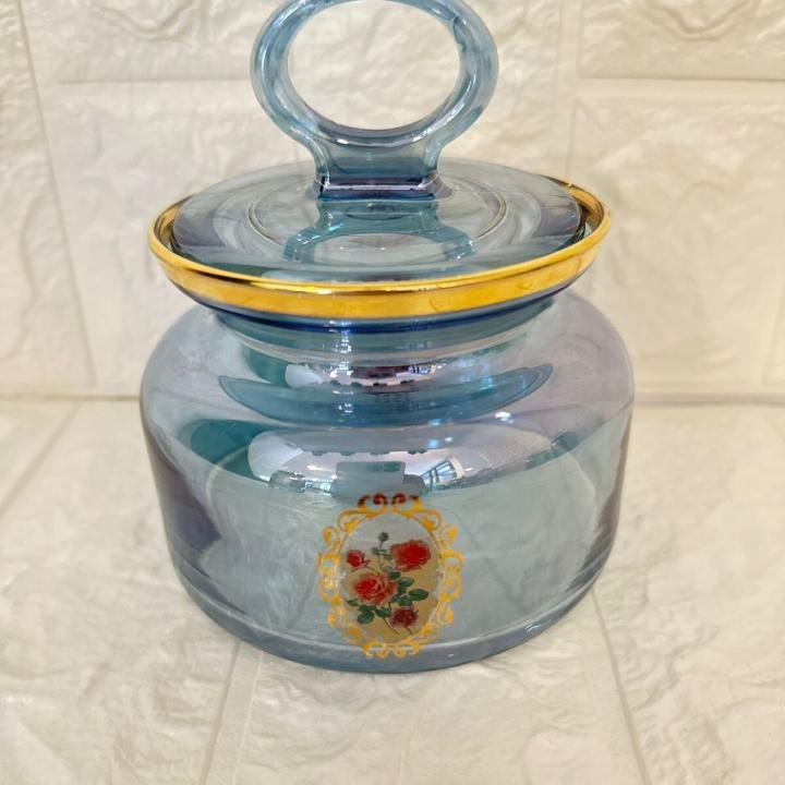 Kavanoz Gül Desenli 614 cc Golden Flowers