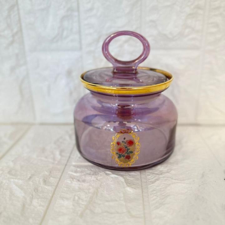 Kavanoz Gül Desenli 614 cc Golden Flowers