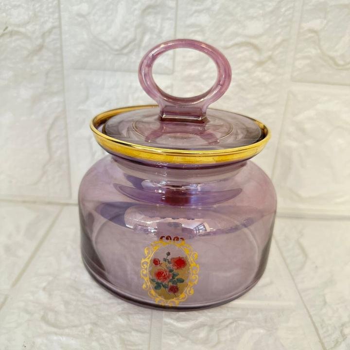 Kavanoz Gül Desenli 614 cc Golden Flowers