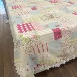 Patchwork Pike Yatak Örtüsü Dantelli Tek Kişilik % 100 Pamuk