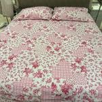 Çift Kişilik Empirme Pano Yatak Örtüsü Pudra 3Parça Double-Tr