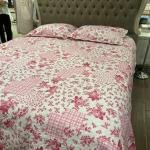 Çift Kişilik Empirme Pano Yatak Örtüsü Pudra 3Parça Double-Tr