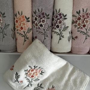 Lillis 6'lı Havlu Seti Bambu 3d Nakışlı 50x90