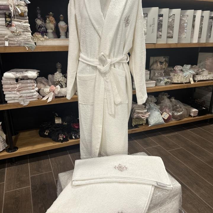 %100 Pamuklu Aile Seti Bornoz Takımı