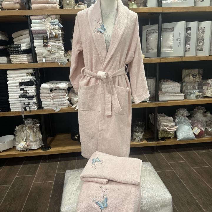 %100 Pamuklu Aile Seti Bornoz Takımı