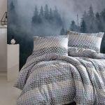 Stavanger Gri Pamuklu Tek Kişilik Çarşaflı ve Yastık Kılıflı Nevresim Takımı