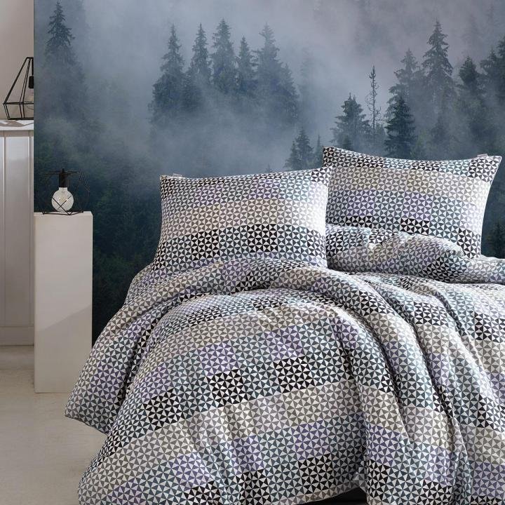 Stavanger Gri Pamuklu Tek Kişilik Çarşaflı ve Yastık Kılıflı Nevresim Takımı