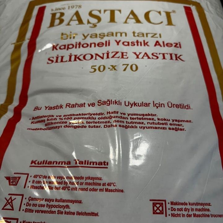 Baştacı Boncuk Silikon Yastık 1 Adet 50x70 1kg Pamuklu Akfil Kumaş