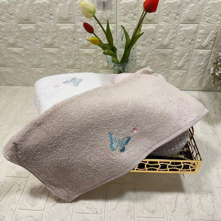 6’lı Havlu Kelebek Nakışlı 50 X 90