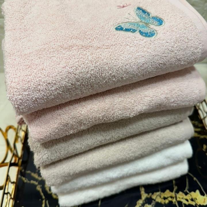6’lı Havlu Kelebek Nakışlı 50 X 90