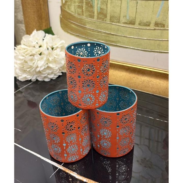 Dekoratif Mumluk Metal 3 lü