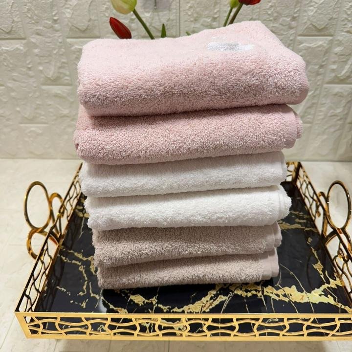 6’lı Havlu Nakışlı 50 X 90 % 100 Pamuk