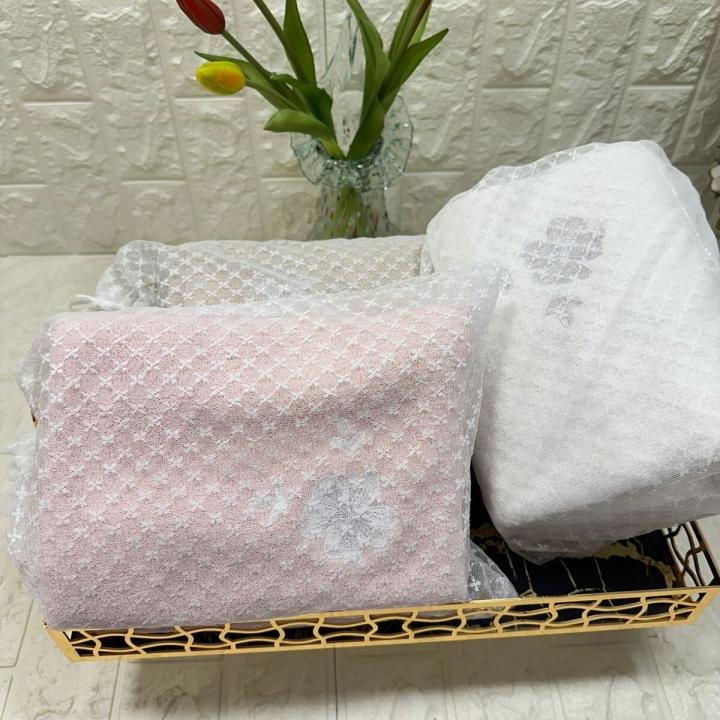 6’lı Havlu Nakışlı 50 X 90 % 100 Pamuk