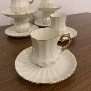 Kahve Fincan Takımı 6’lı Altın Dekorlu