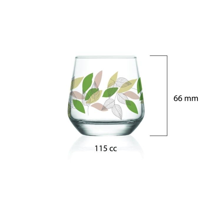 Black Leaf 6'lı Kahve Yanı Su Bardağı