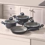 Montenegro 7 Parça Granit Tencere & Tava Seti