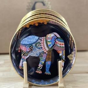 Elephant Siyah 6'lı 21 Cm Pasta Tabağı Seti